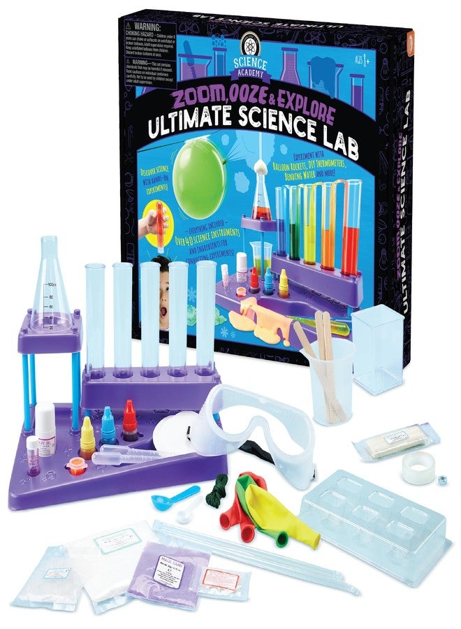 MindWare Science Academy: Zoom, Ooze & Explore Ultimate Lab 15+ Amazing Experiments for Teens & Kids Ages 8 & Up Over 40 Experiments with All Ingredients Included - Image 1